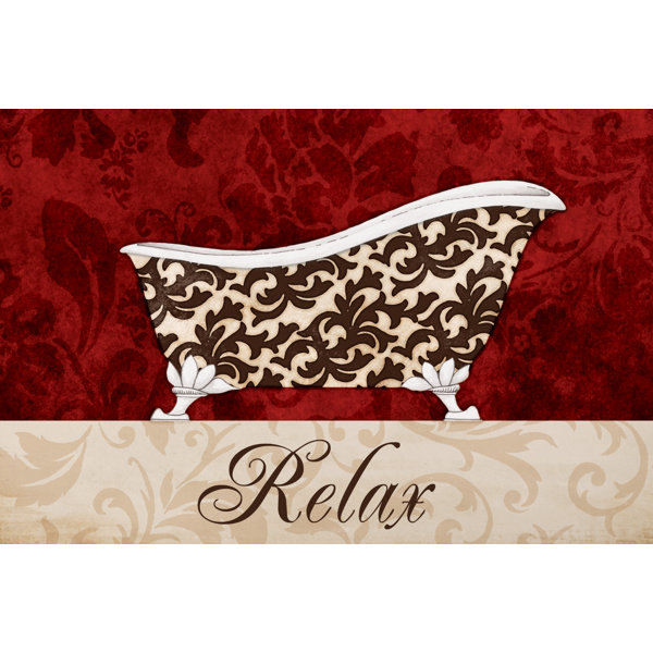 Lark Manor Crimson Relax Bath On Canvas Print Wayfair